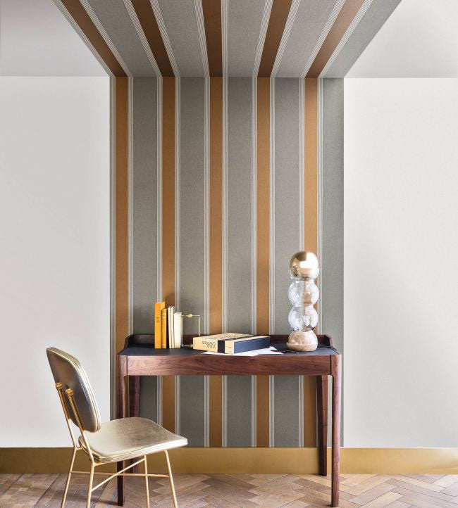 Auteuil Blanc/Doré Select 9 Wallpaper by Casamance