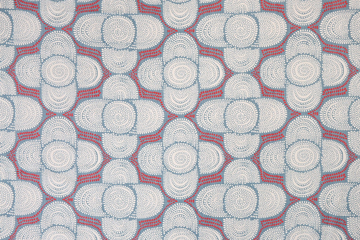 Azteque Coral fabric by Christopher Farr Cloth
