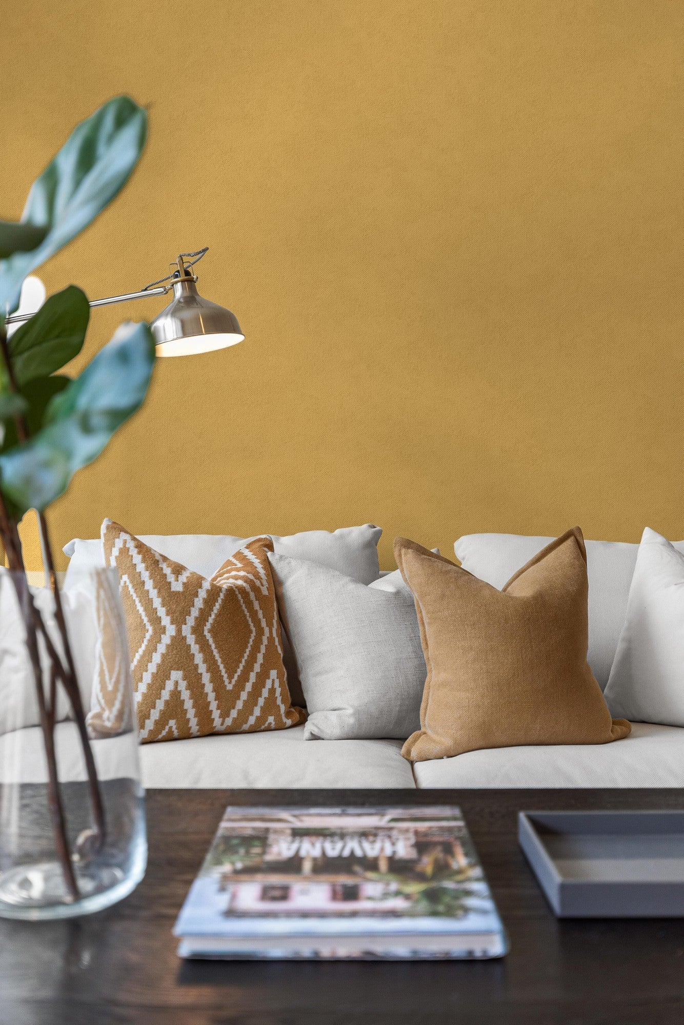 B00011 Serpent Single Ocre Palette Wallpaper by Coordonné