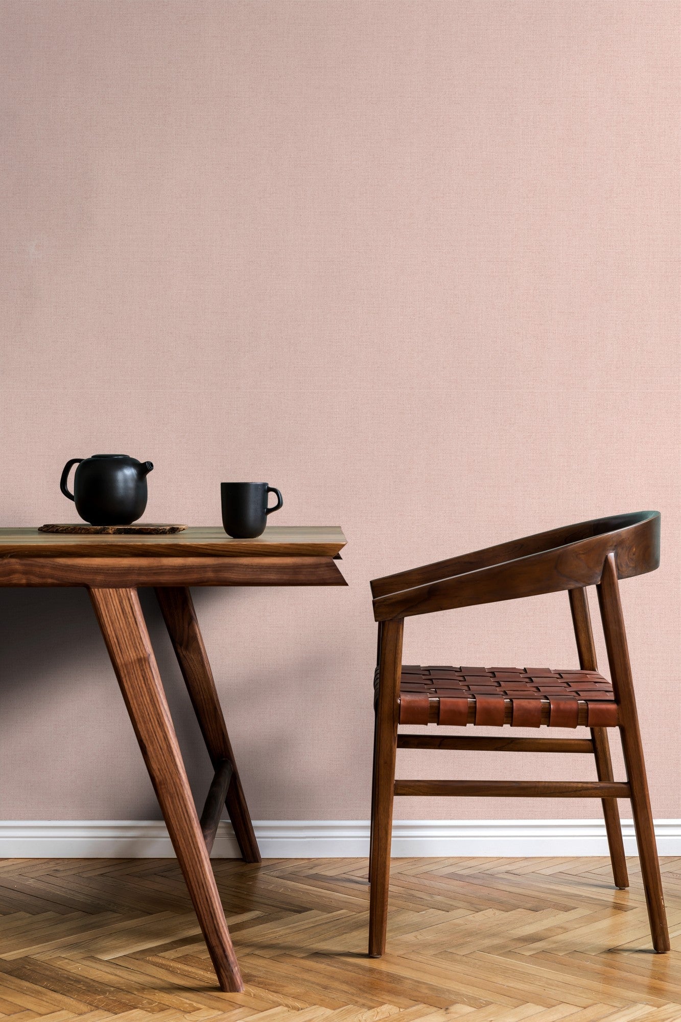 B00015 Lin Single Corail III Palette Wallpaper by Coordonné