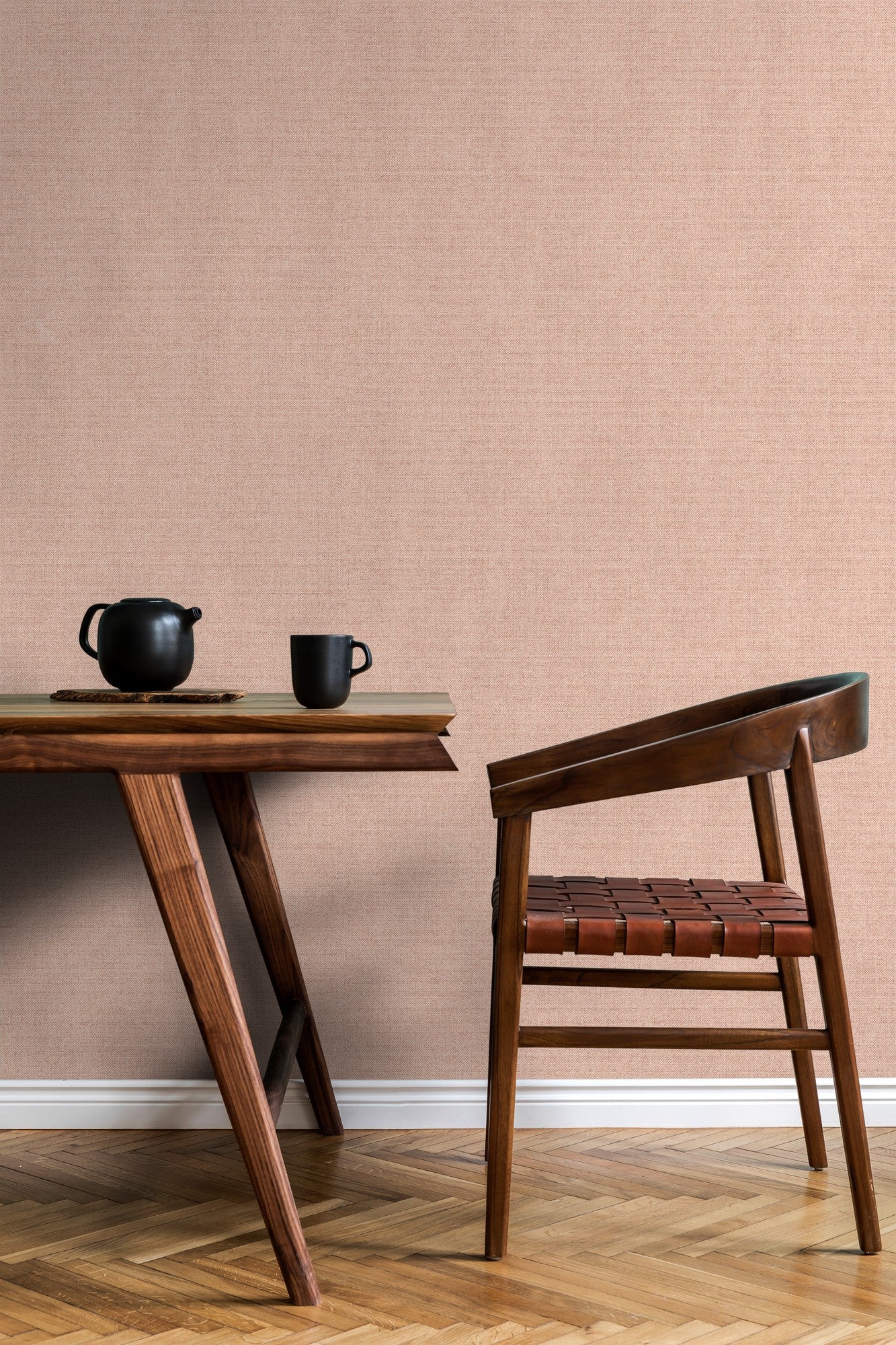 B00016 Lin Single Corail II Palette Wallpaper by Coordonné