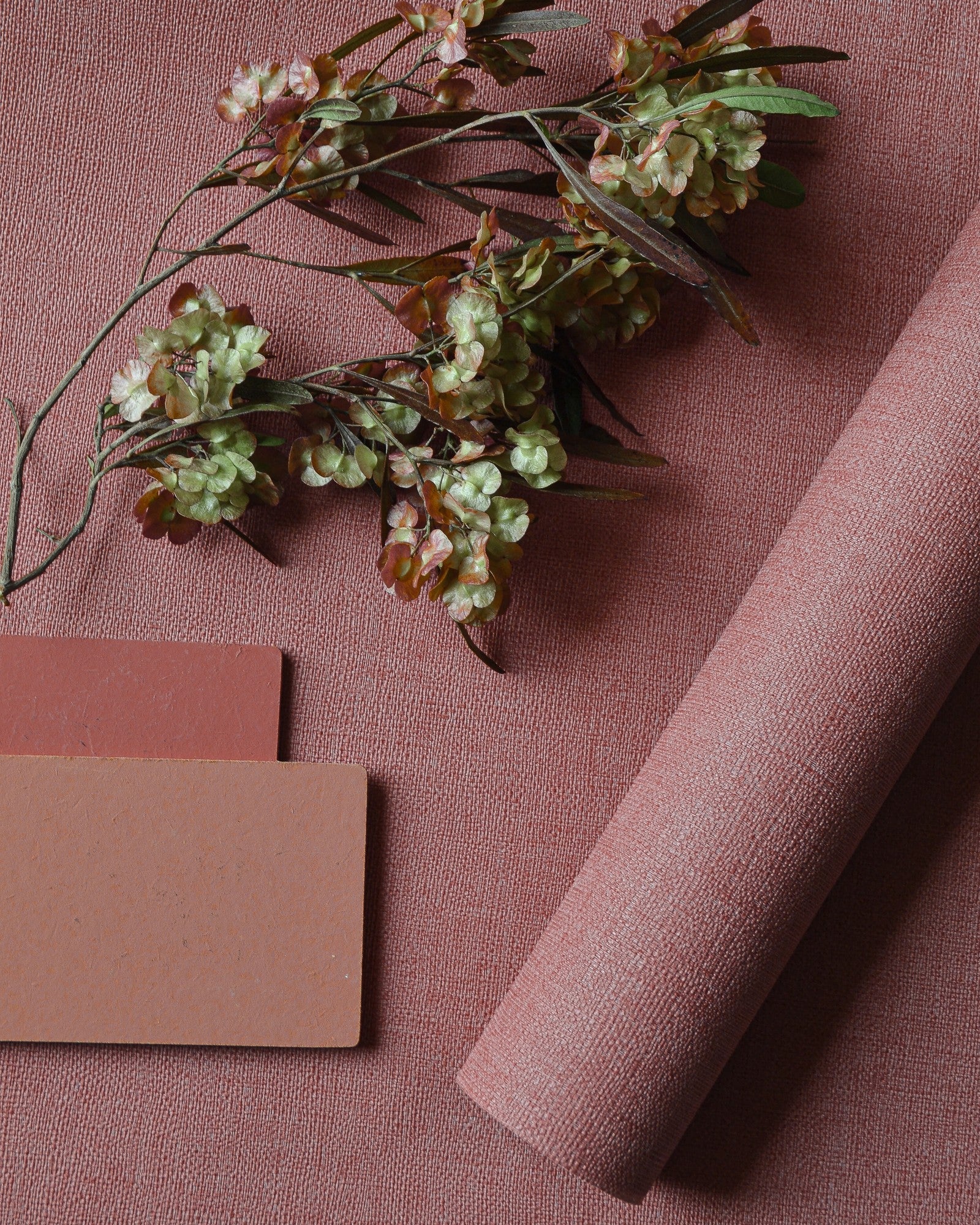 B00019 Lin Single Corail Palette Wallpaper by Coordonné