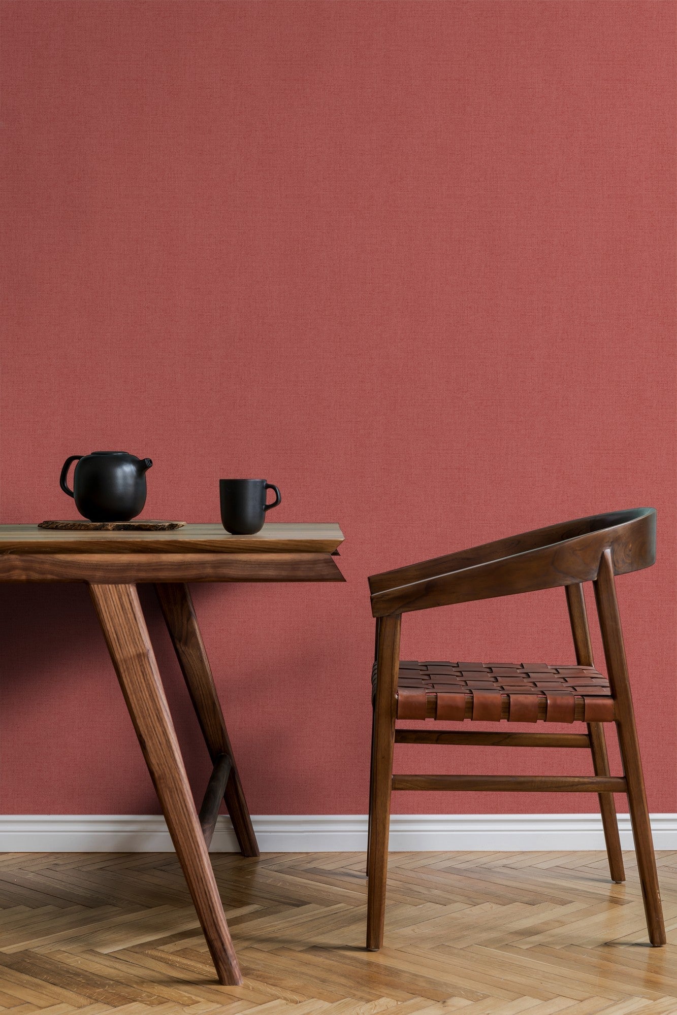 B00019 Lin Single Corail Palette Wallpaper by Coordonné