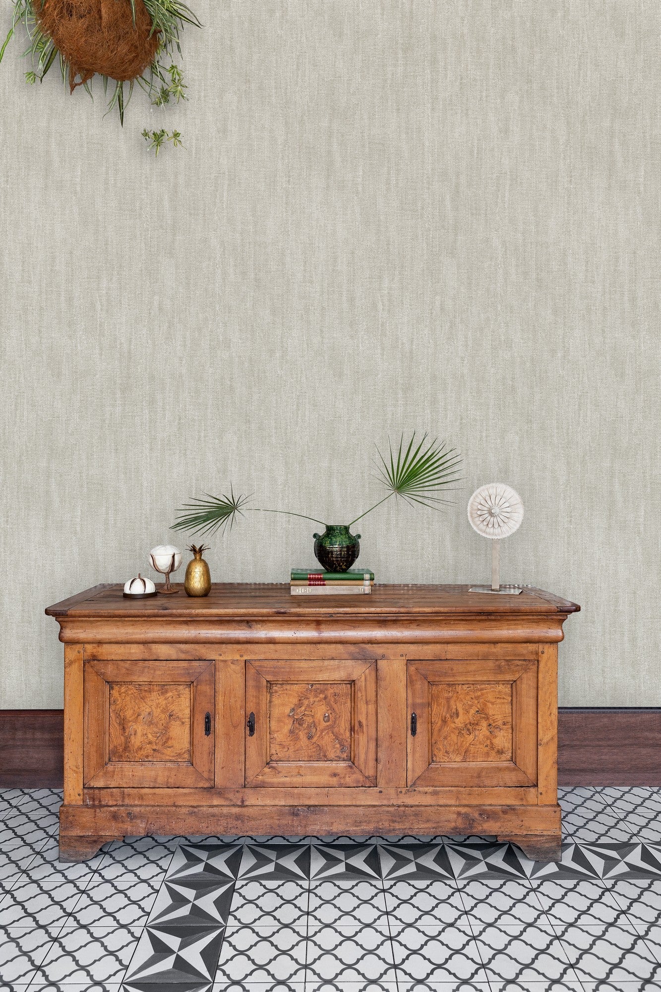 B00027 Sergé Single Taupe Palette Wallpaper by Coordonné