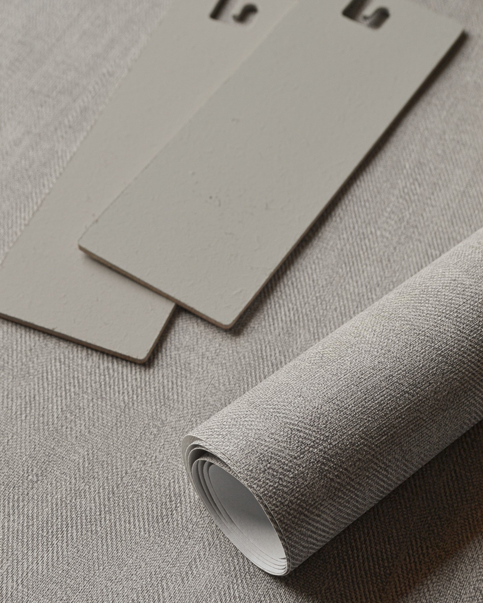 B00038 Sergé Single Acier Palette Wallpaper by Coordonné