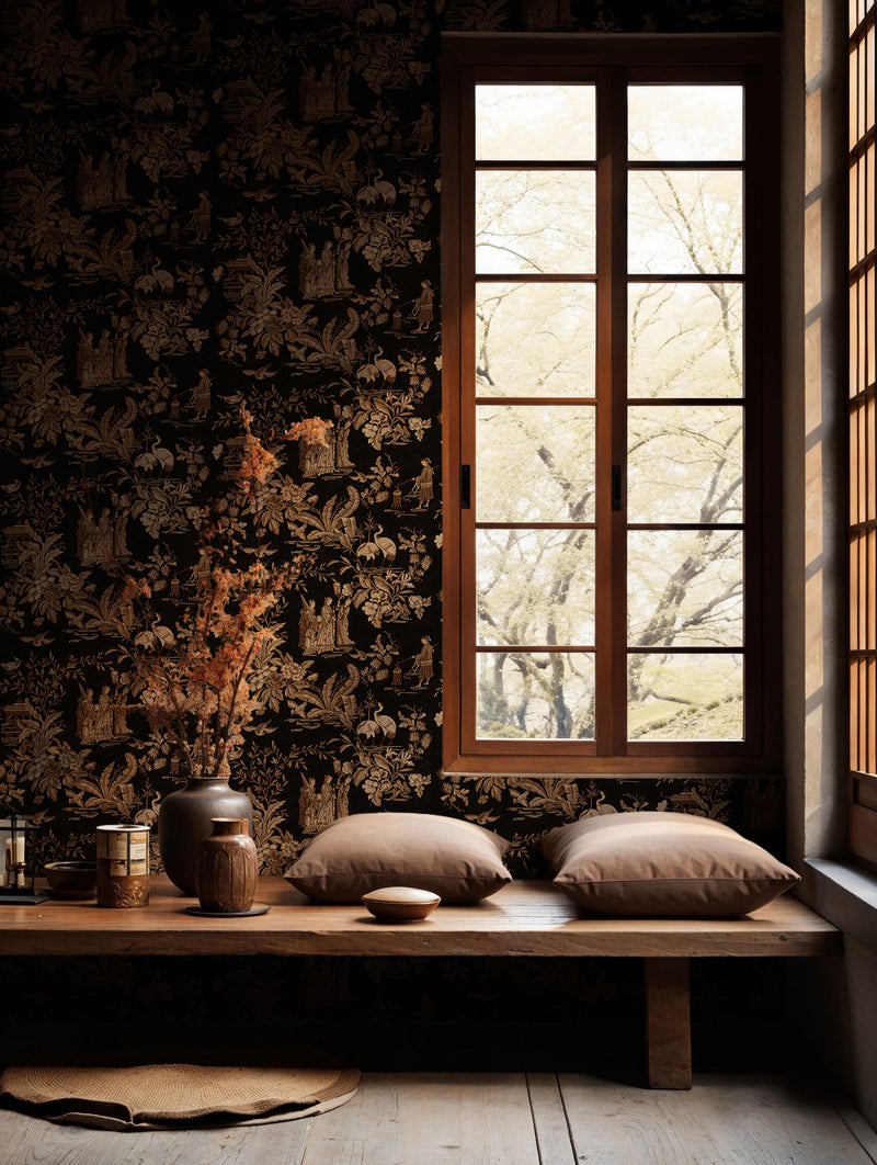 Tang Walk Onyx Forbidden City Wallpaper by Coordonné