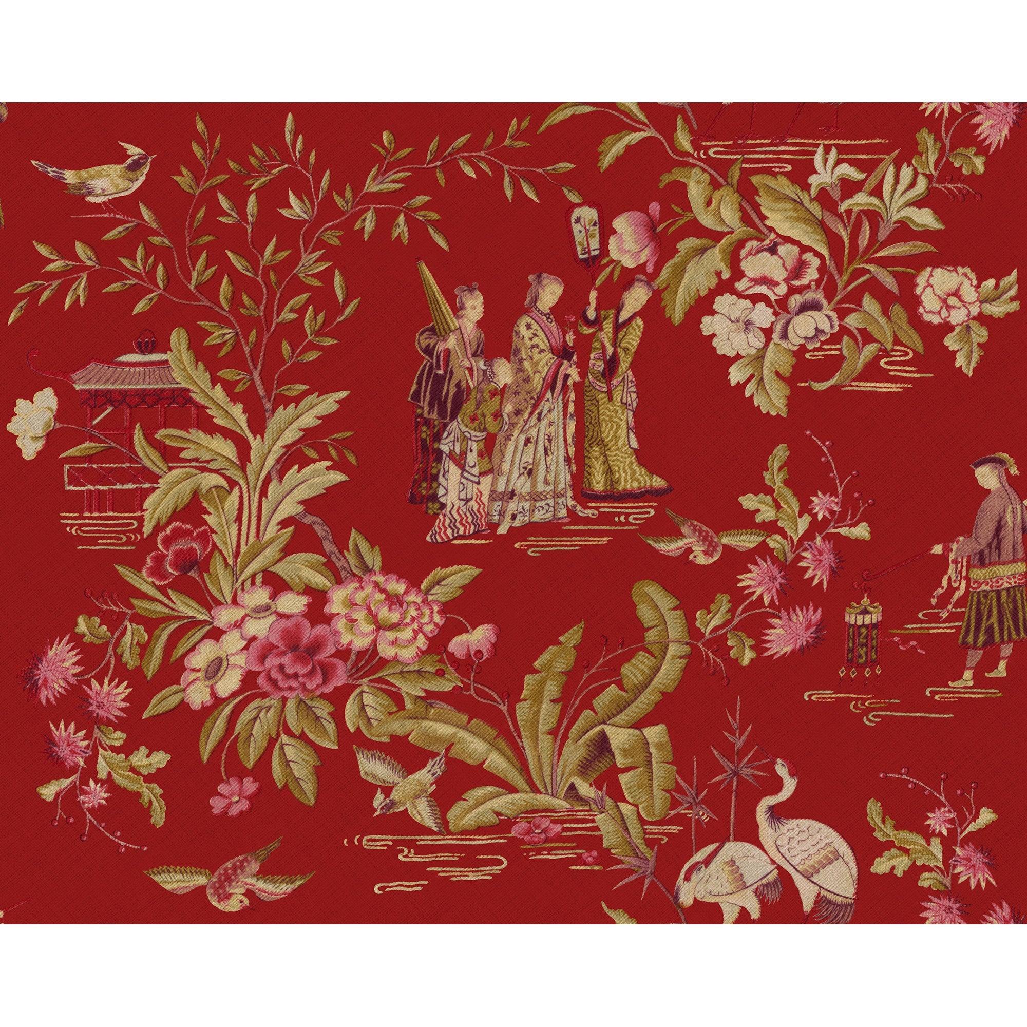 Tang Walk Ruby Forbidden City Wallpaper by Coordonné