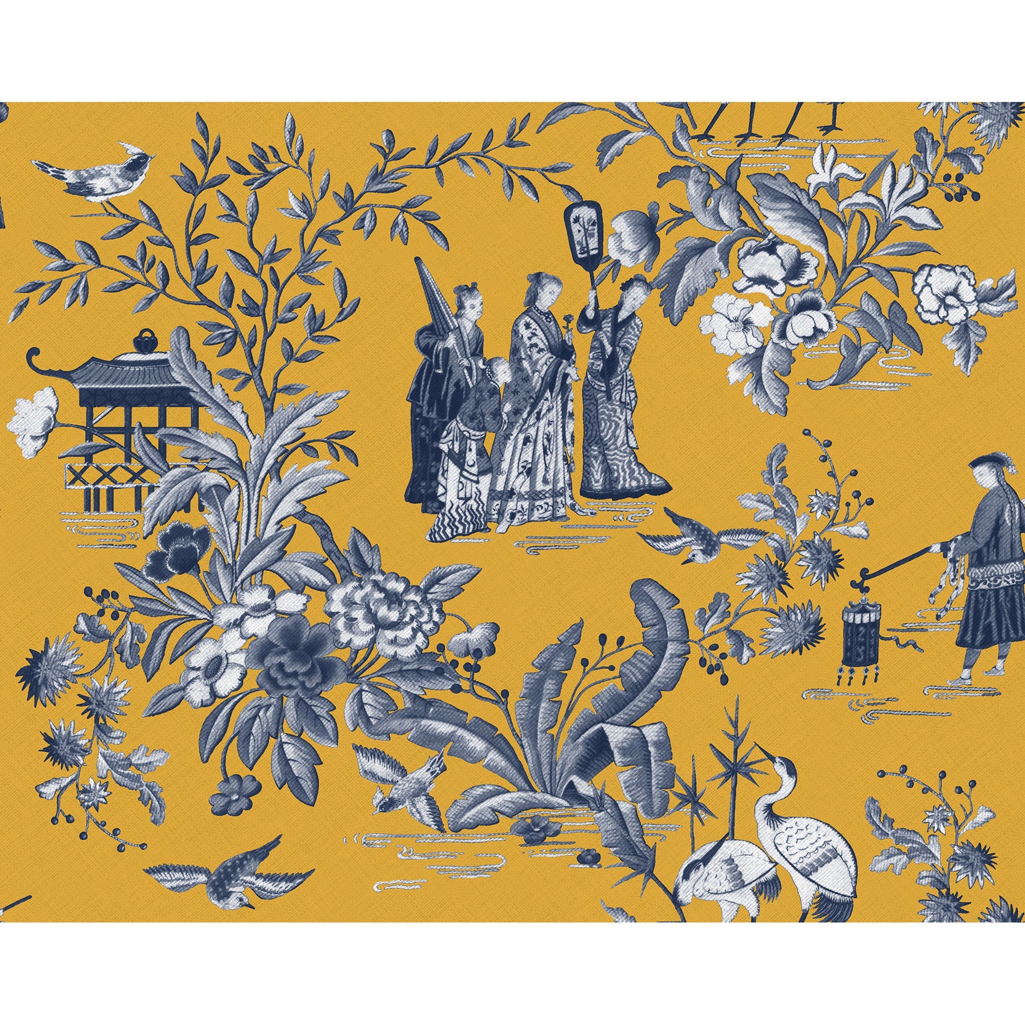 Tang Walk Amber Forbidden City Wallpaper by Coordonné