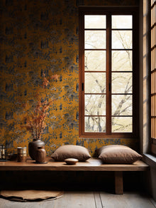 Tang Walk Amber Forbidden City Wallpaper by Coordonné