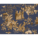Tang Walk Sapphire Forbidden City Wallpaper by Coordonné