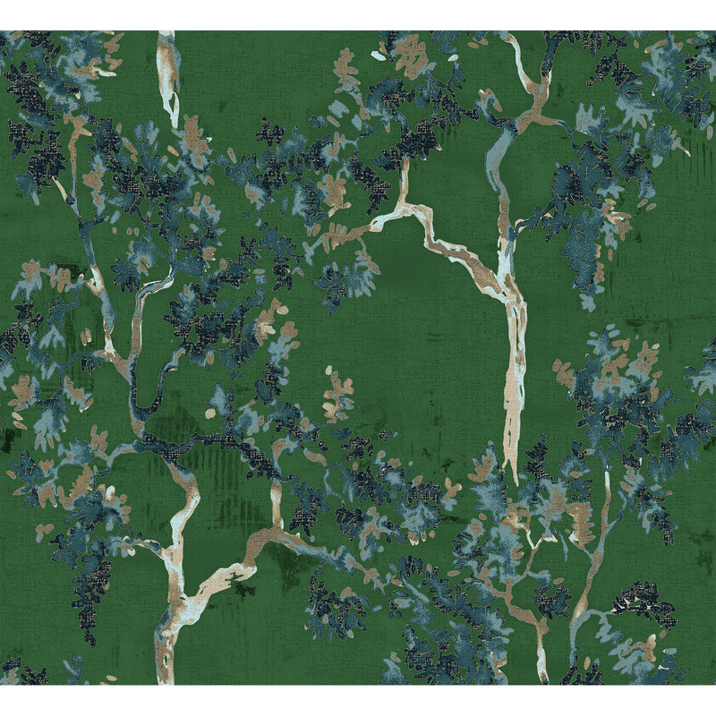 Willow Poem Emerald Forbidden City Wallpaper by Coordonné