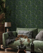 Willow Poem Emerald Forbidden City Wallpaper by Coordonné