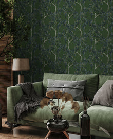 Willow Poem Emerald Forbidden City Wallpaper by Coordonné