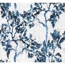 Willow Poem Sapphire Forbidden City Wallpaper by Coordonné