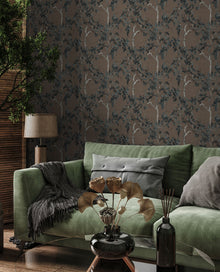 Willow Poem Jute Forbidden City Wallpaper by Coordonné