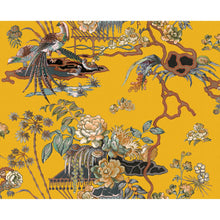 Sacred Pheasants Amber Forbidden City Wallpaper by Coordonné