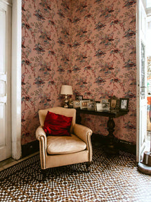 Sacred Pheasants Rose Forbidden City Wallpaper by Coordonné