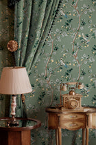 Birds Prosperity Jade Forbidden City Wallpaper by Coordonné