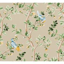 Birds Prosperity Papyrus Forbidden City Wallpaper by Coordonné