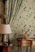 Birds Prosperity Papyrus Forbidden City Wallpaper by Coordonné
