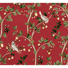 Birds Prosperity Ruby Forbidden City Wallpaper by Coordonné