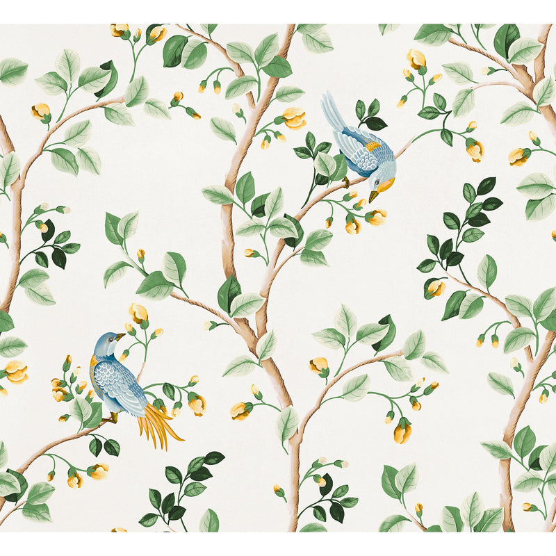 Birds Prosperity Swan Forbidden City Wallpaper by Coordonné