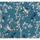 Birds Prosperity Sapphire Forbidden City Wallpaper by Coordonné