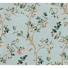 Birds Prosperity Turquoise Forbidden City Wallpaper by Coordonné