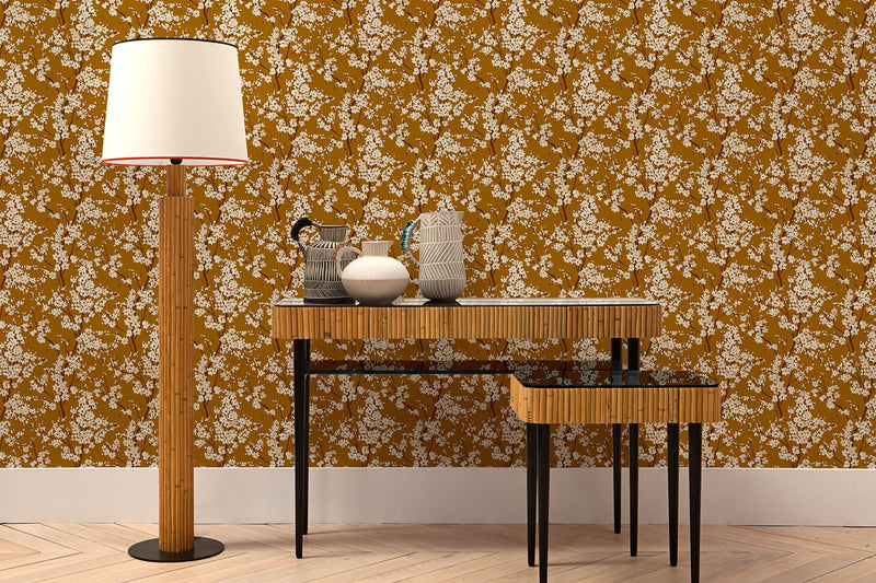 Cherry Blossom Honey Forbidden City Wallpaper by Coordonné