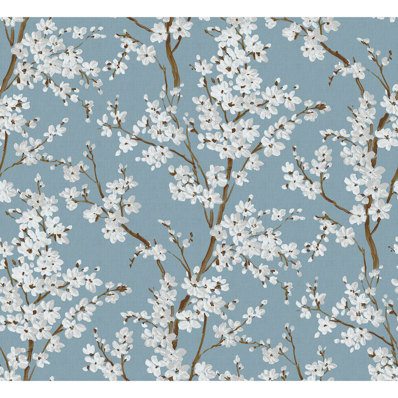 Cherry Blossom Turquoise Forbidden City Wallpaper by Coordonné