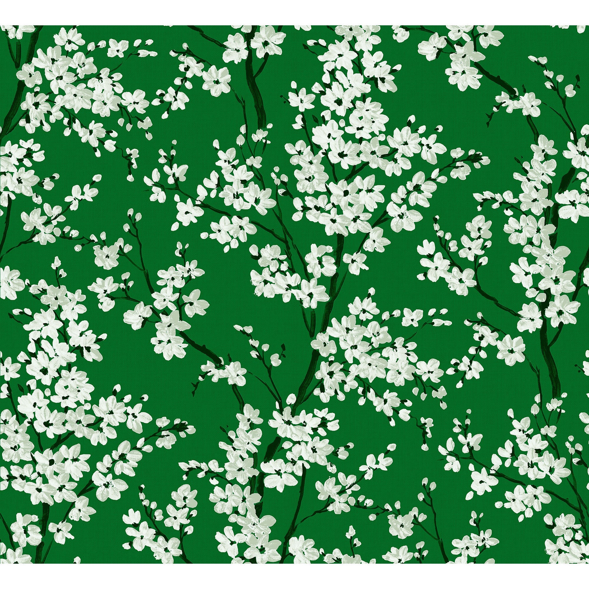 Cherry Blossom Emerald Forbidden City Wallpaper by Coordonné