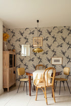 Imperial Ibis Nacre Forbidden City Wallpaper by Coordonné