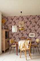 Imperial Ibis Rose Forbidden City Wallpaper by Coordonné