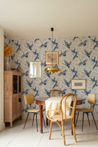 Imperial Ibis Sapphire Forbidden City Wallpaper by Coordonné