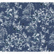 Ming Pagoda Navy Forbidden City Wallpaper by Coordonné