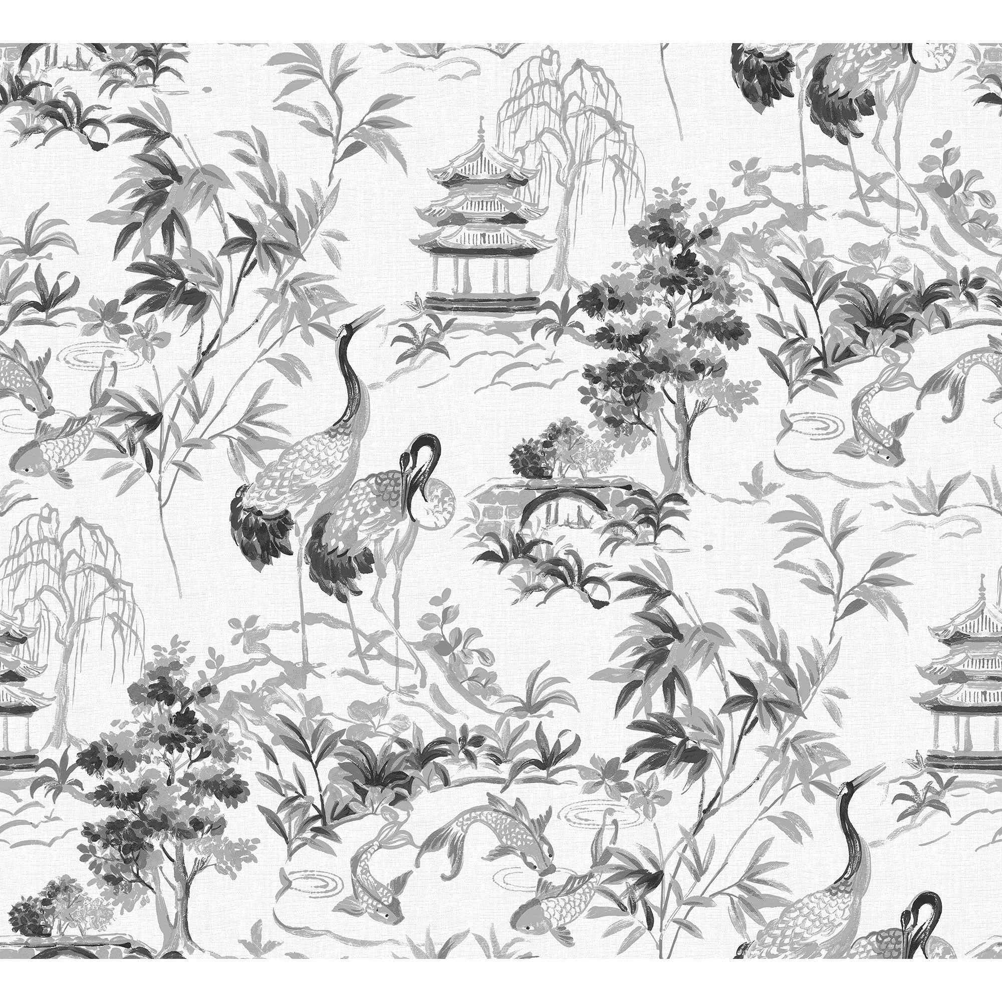 Ming Pagoda Nacre Forbidden City Wallpaper by Coordonné