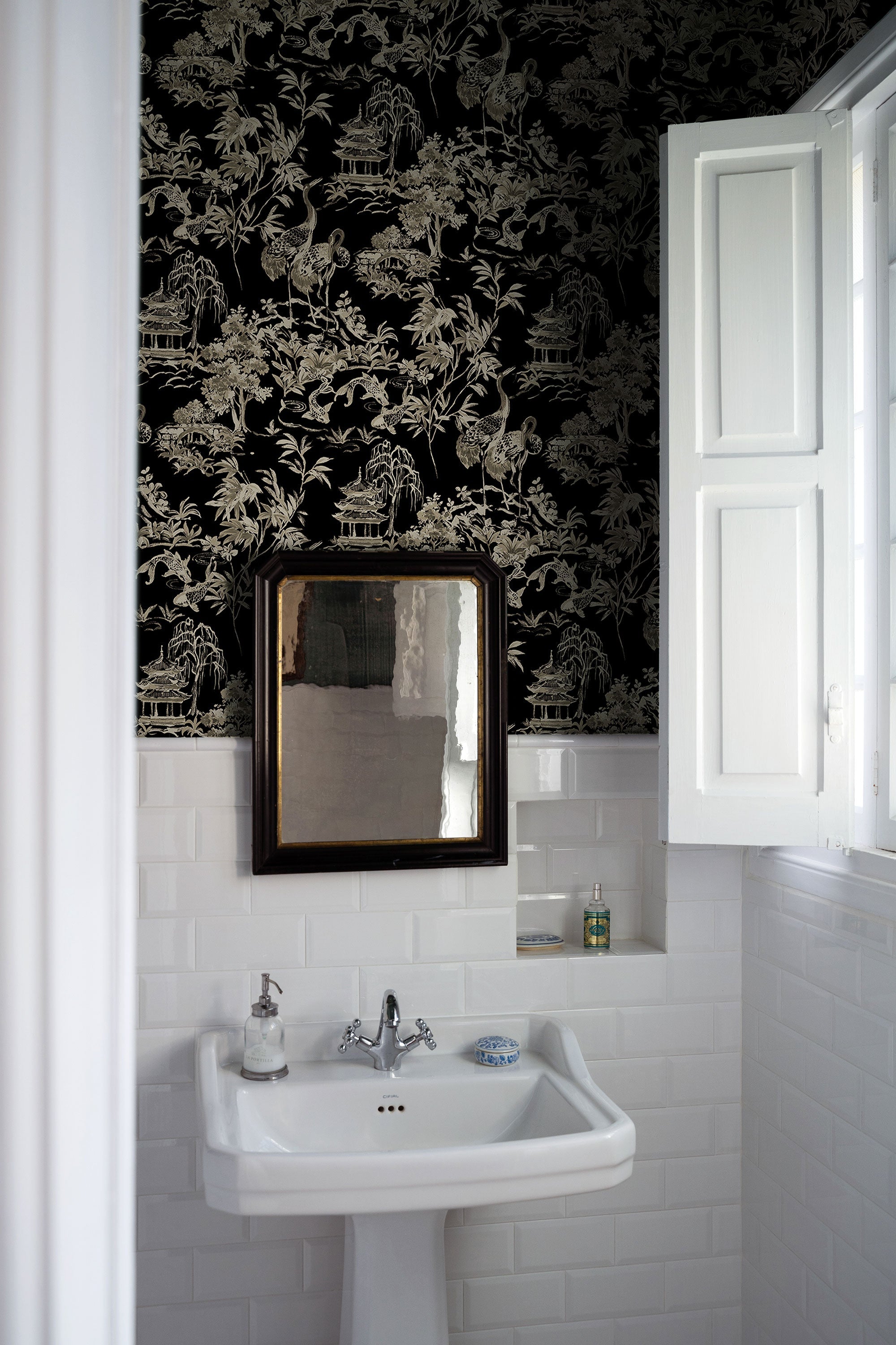 Ming Pagoda Onyx Forbidden City Wallpaper by Coordonné