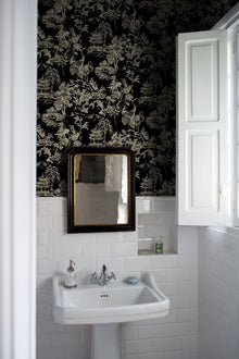 Ming Pagoda Onyx Forbidden City Wallpaper by Coordonné