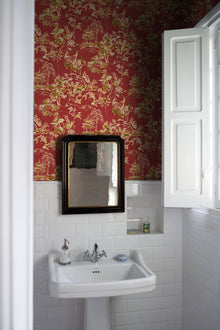 Ming Pagoda Ruby Forbidden City Wallpaper by Coordonné