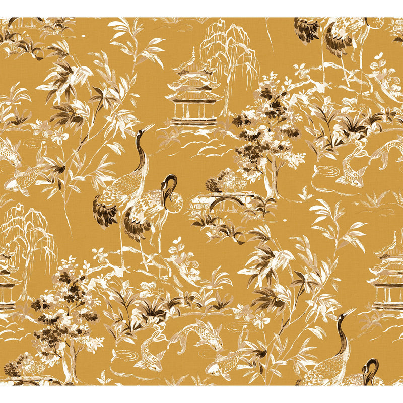 Ming Pagoda Amber Forbidden City Wallpaper by Coordonné