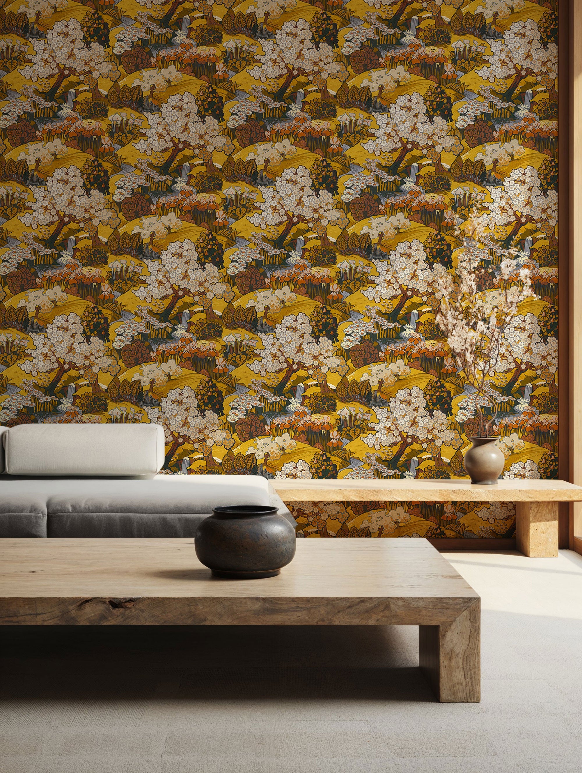 Yu Garden Amber Forbidden City Wallpaper by Coordonné