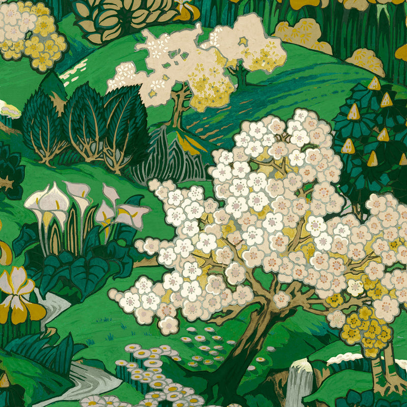 Yu Garden Emerald Forbidden City Wallpaper by Coordonné