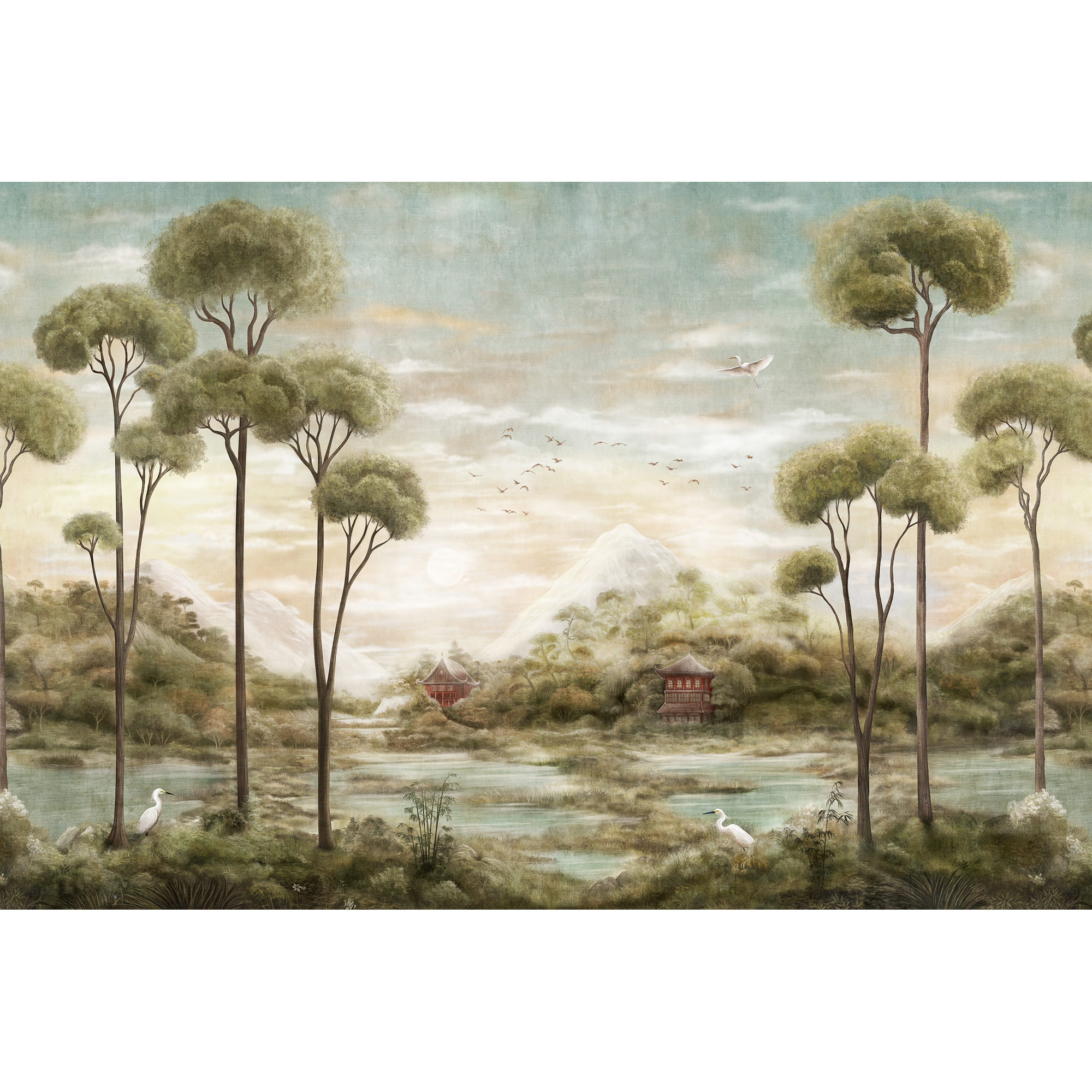 Xi Hu Lake Jade Forbidden City Mural by Coordonné (400x280cm)