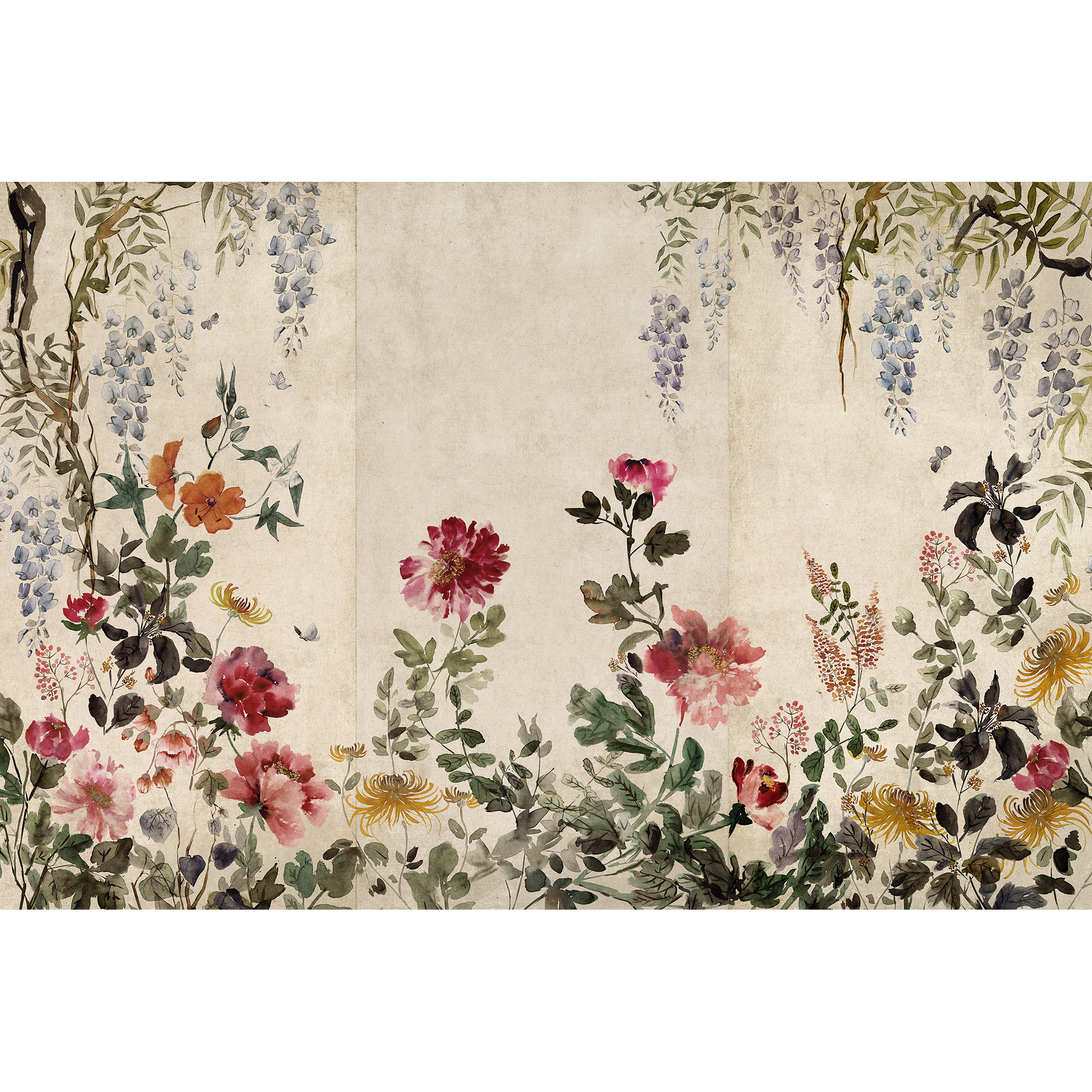 Spring Festival Papyrus Forbidden City Mural by Coordonné (400x280cm)