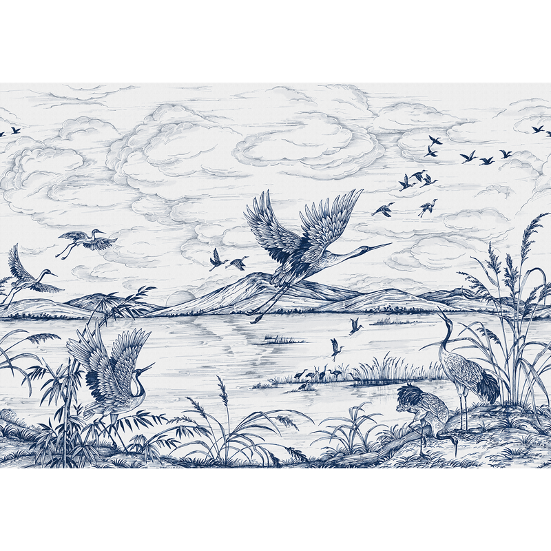 Heron´s Poetry Sapphire Forbidden City Mural by Coordonné (400x280cm)