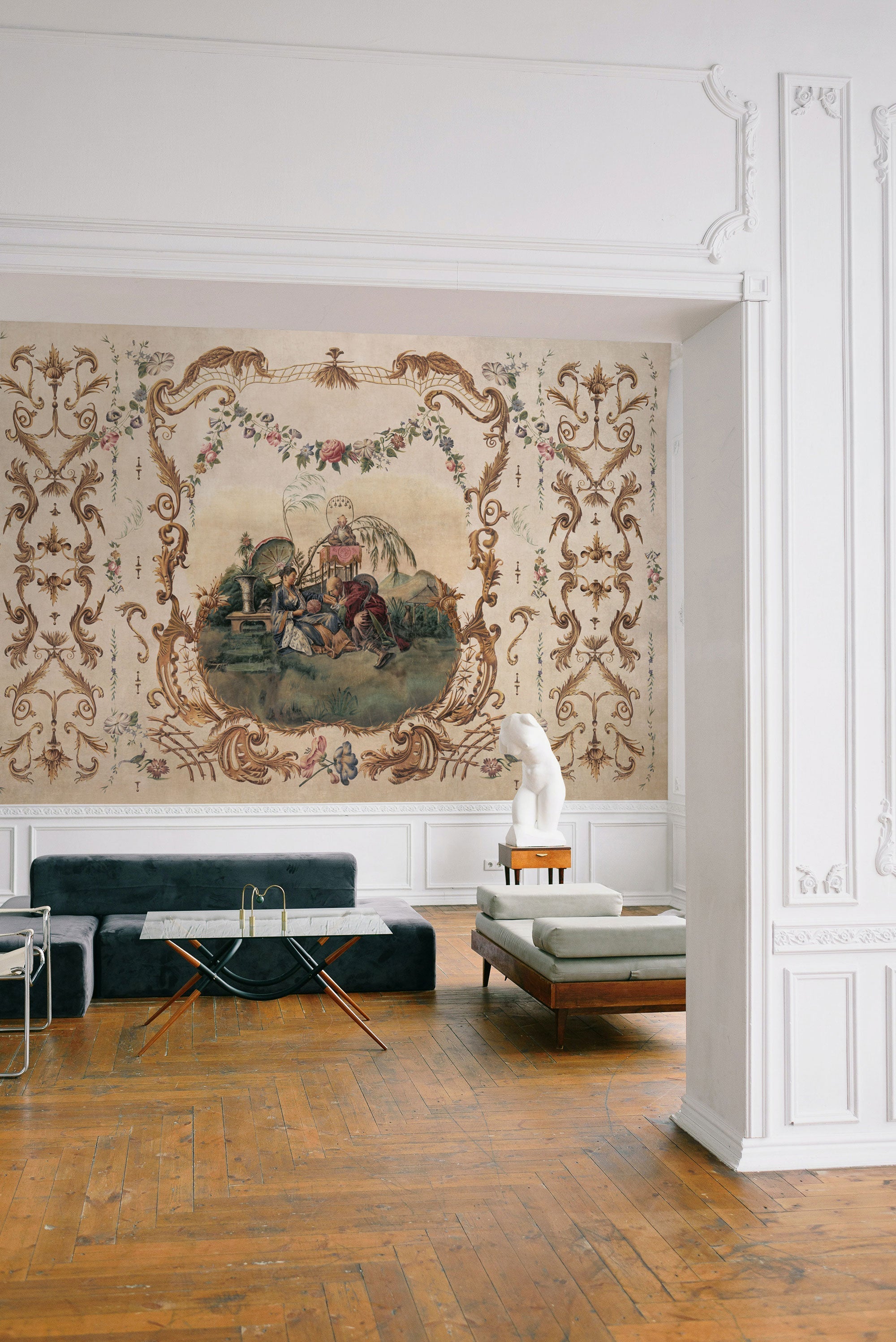 Ming Portrait Papyrus Forbidden City Mural by Coordonné (400x280cm)