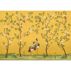 Crowned Crane Amber Forbidden City Mural by Coordonné (400x280cm)