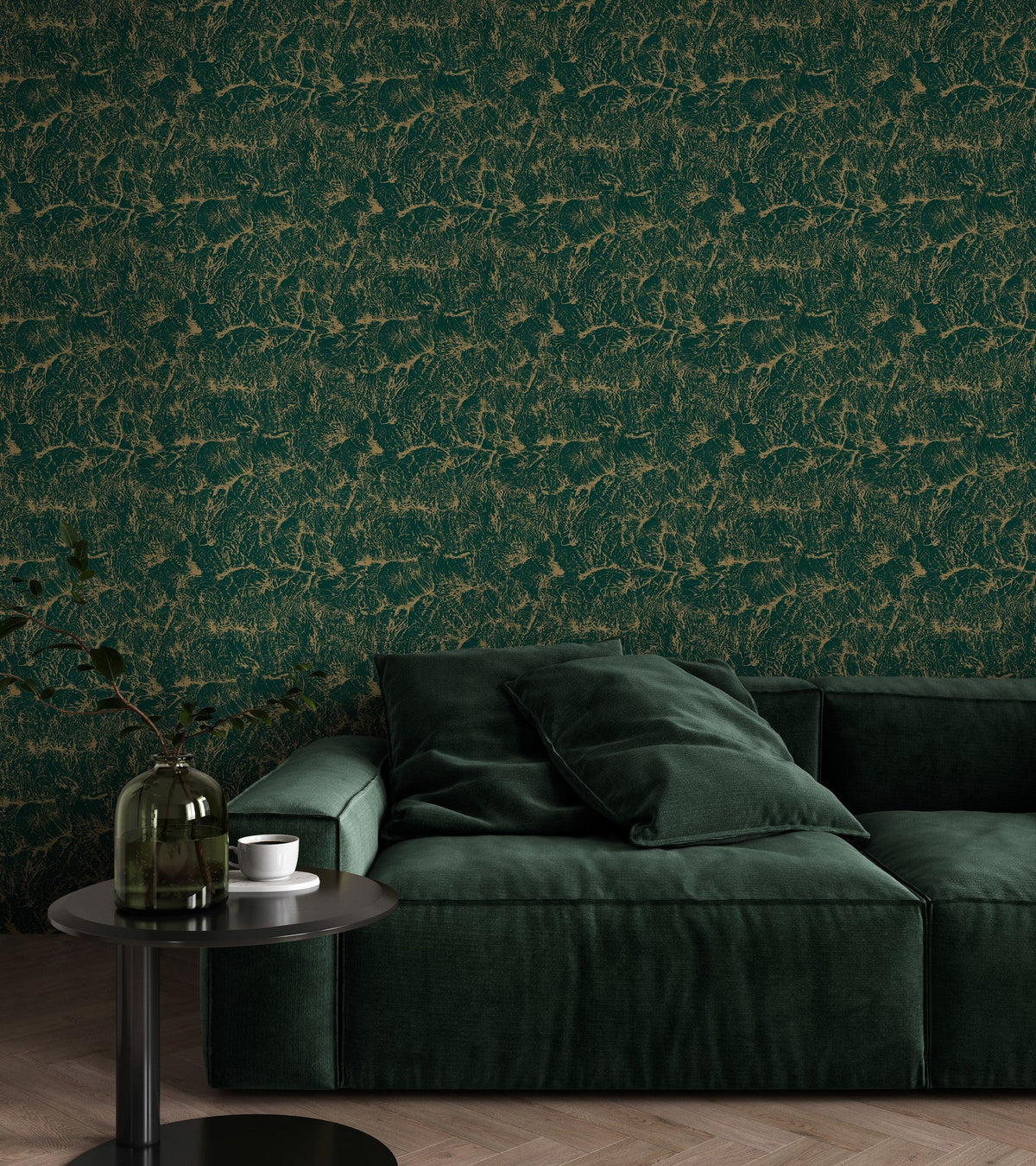 B00203 Sepia Emerald Artisan by Bodo Sperlein Wallpaper by Coordonné