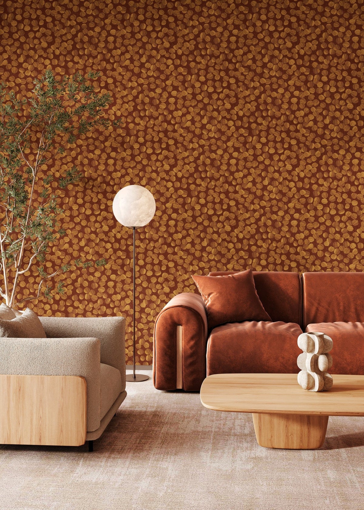 B00209 Brush Ruby Artisan by Bodo Sperlein Wallpaper by Coordonné