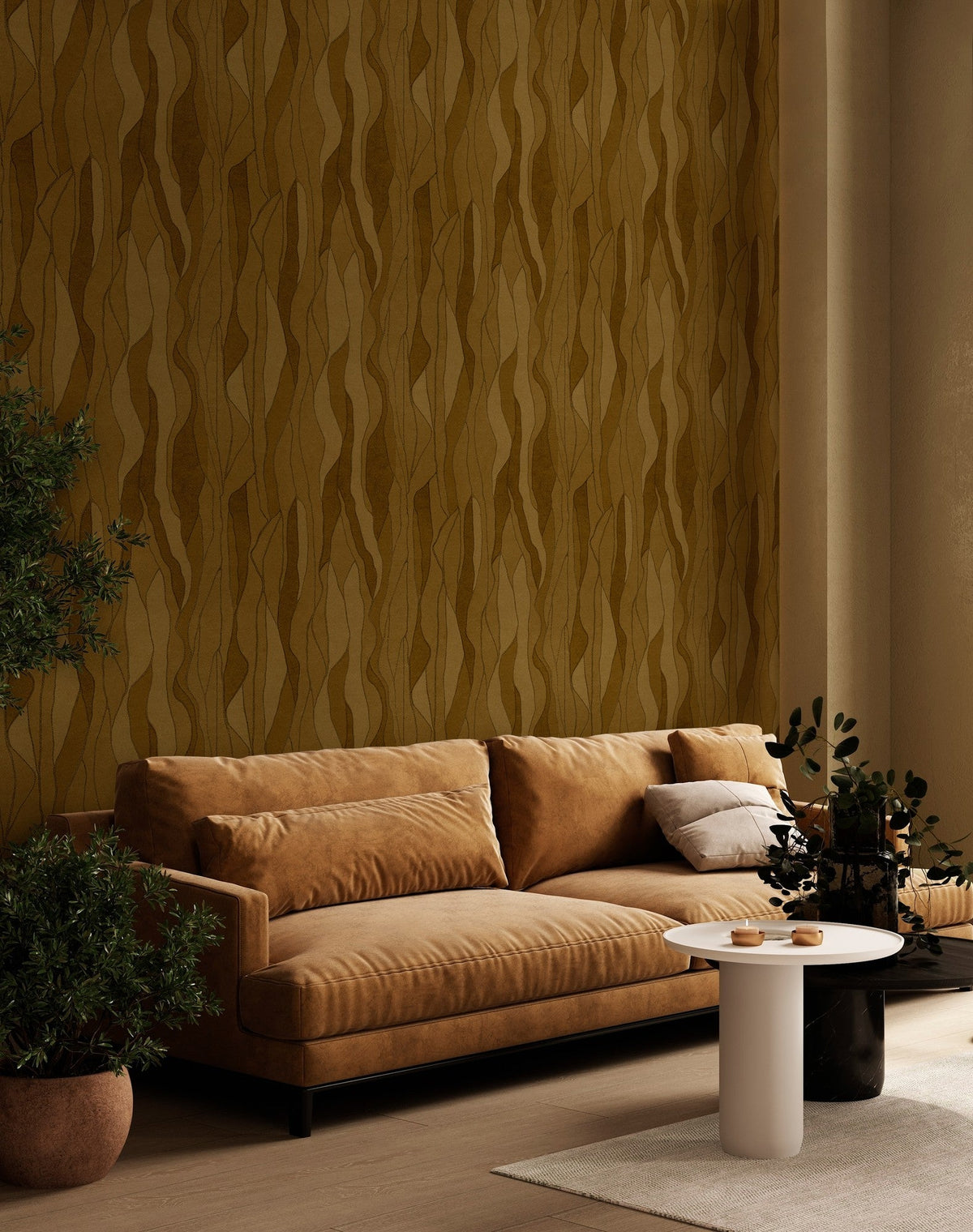 B00222 Collage Gold Artisan by Bodo Sperlein Wallpaper by Coordonné